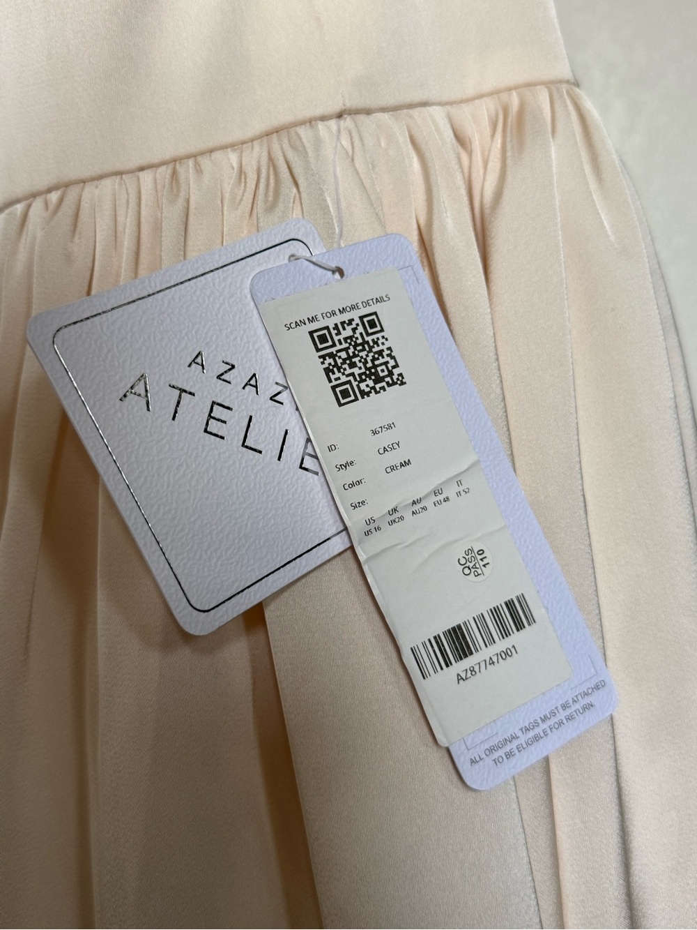Azazie Beige Maxi Dress - Picture 6 of 6